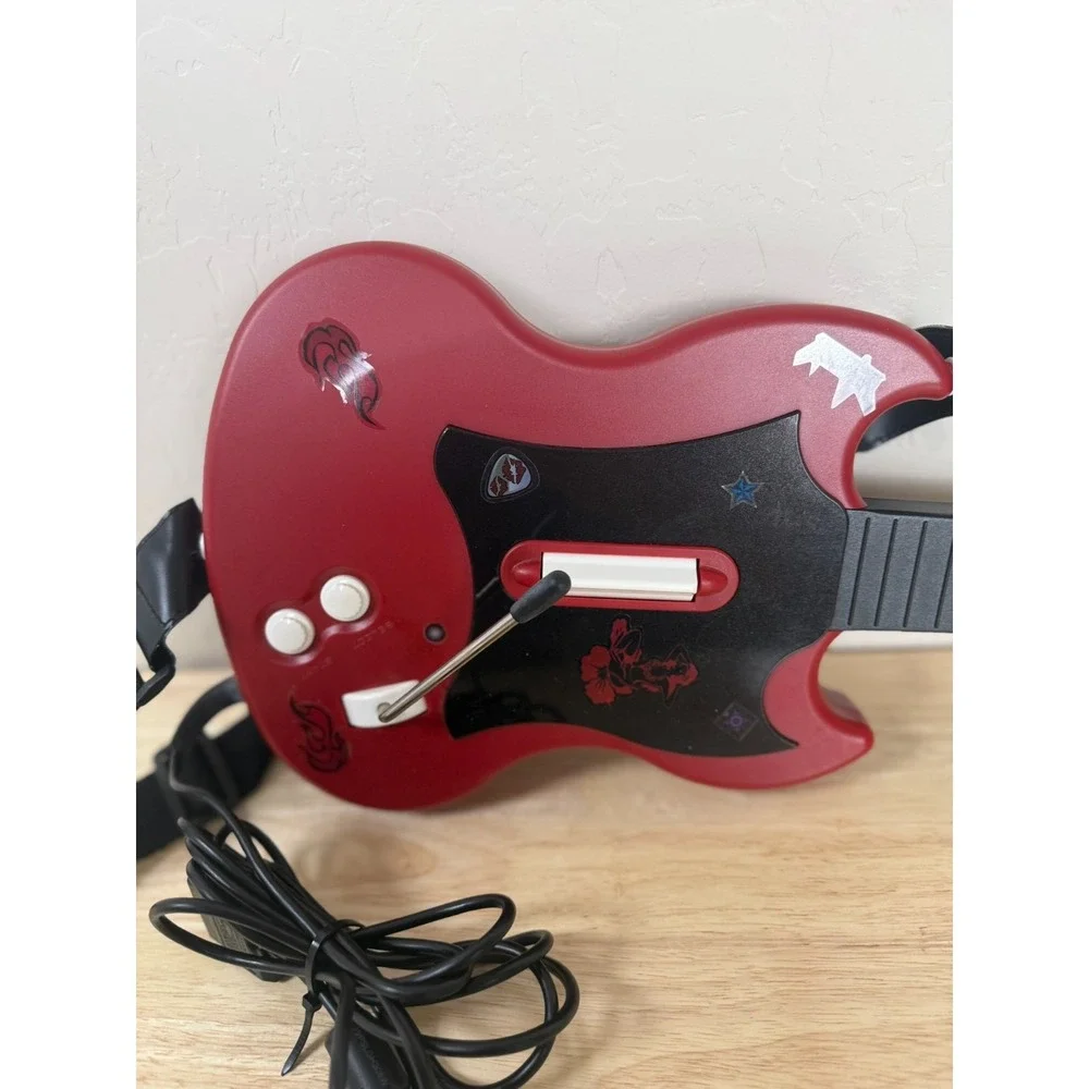 Lot of 2 Guitar Hero Aerosmith PS2 Wired Controllers w/ Original Box - No Game